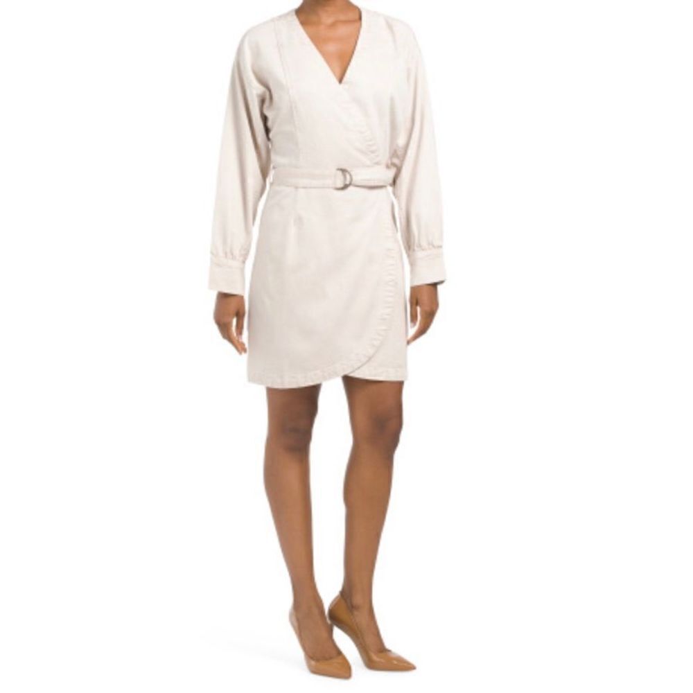 YFB NWT Zeplin Cotton Belted Jacket/ Shacket Dress Beige Downtown/ Clean Girl M